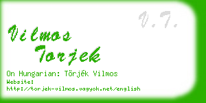vilmos torjek business card